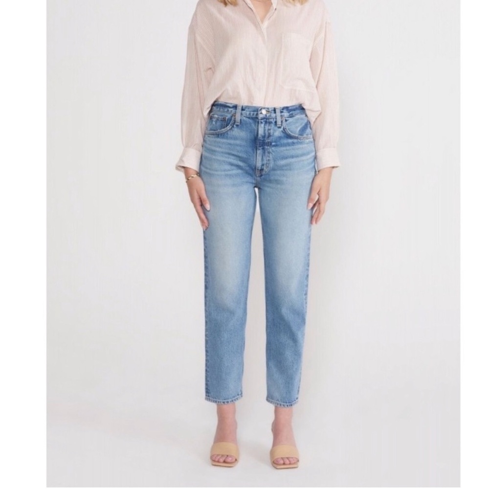 Etica Finn Slim Straight Blue Faded Rigid Denim Jean
